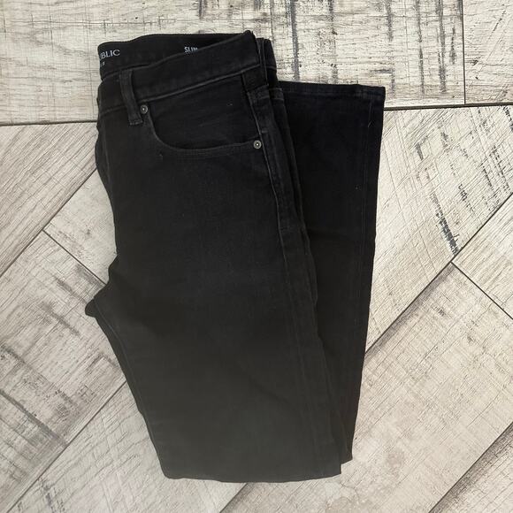 Banana Republic Men’s Traveler Jeans Slim Fit 31 x 30 BLACK EUC Slim Straight - Picture 7 of 12